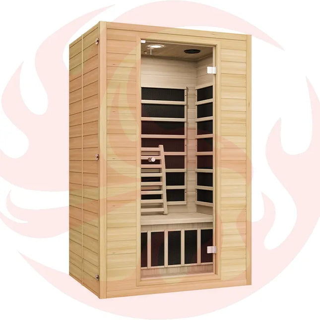 Blisspod, Vienna, Far Infrared Sauna Canadian Hemlock Very Low EMF Sauna, 4 Heaters – 2 Persons zoppinh