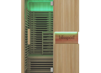 Blisspod | Milano | Full Spectrum Sauna Canadian Hemlock Ultra Low EMF | 6 Far Infrared & Red Glass Heater & Chromotherapy | 2 Person zoppinh