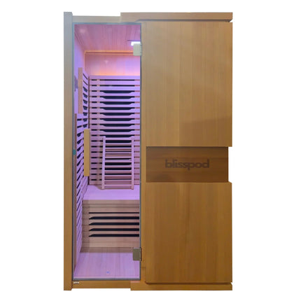 Blisspod | Milano | Full Spectrum Sauna Canadian Hemlock Ultra Low EMF | 6 Far Infrared & Red Glass Heater & Chromotherapy | 2 Person zoppinh