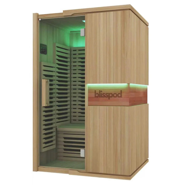 Blisspod | Milano | Full Spectrum Sauna Canadian Hemlock Ultra Low EMF | 6 Far Infrared & Red Glass Heater & Chromotherapy | 2 Person zoppinh