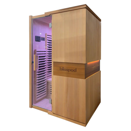 Blisspod | Milano | Full Spectrum Sauna Canadian Hemlock Ultra Low EMF | 6 Far Infrared & Red Glass Heater & Chromotherapy | 2 Person zoppinh