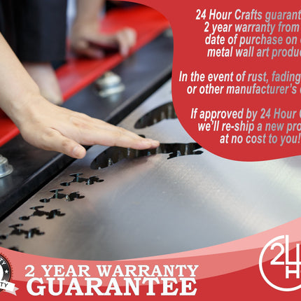 Metal Teardrop Diamond Mountain Forest Path Wall Art