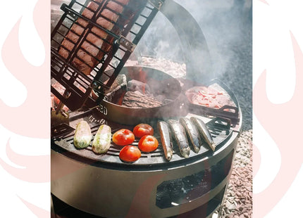 Tromen Duomo Ceibo Firepit Grill | Open Fire Argentine Grill - Phoenix Fire Art Store