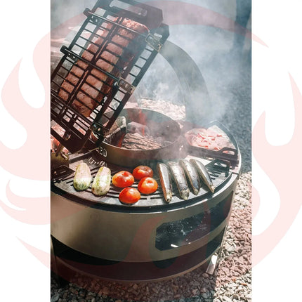 Tromen Duomo Ceibo Firepit Grill | Open Fire Argentine Grill - Phoenix Fire Art Store