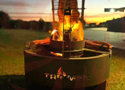 Tromen Duomo Ceibo Firepit Grill | Open Fire Argentine Grill - Phoenix Fire Art Store