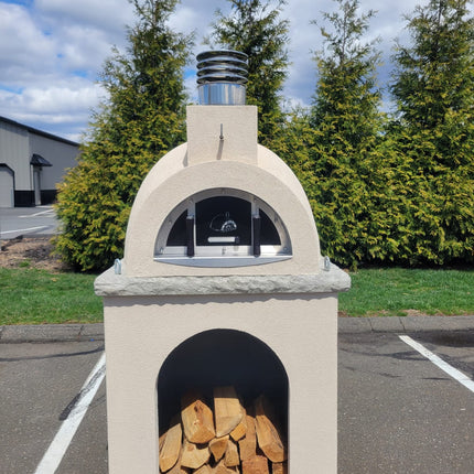 Traditional Wood Fired Brick Pizza Oven - Sierra Dune with Matching Base ProForno