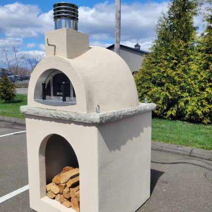 Traditional Wood Fired Brick Pizza Oven - Sierra Dune with Matching Base ProForno