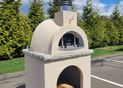 Traditional Wood Fired Brick Pizza Oven - Sierra Dune with Matching Base ProForno