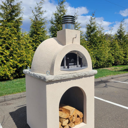Traditional Wood Fired Brick Pizza Oven - Sierra Dune with Matching Base ProForno