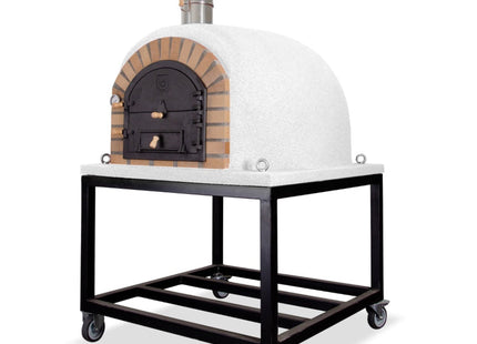 Traditional Wood Fired Brick Pizza Oven - Royal w/Portable Steel Base ProForno