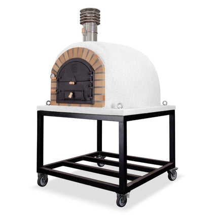 Traditional Wood Fired Brick Pizza Oven - Royal w/Portable Steel Base ProForno
