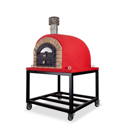 Traditional Wood Fired Brick Pizza Oven - Royal w/Portable Steel Base ProForno