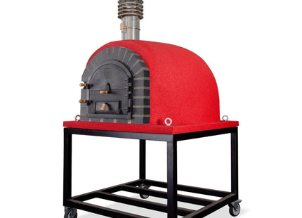 Traditional Wood Fired Brick Pizza Oven - Modern Royal w/Portable Steel Base ProForno