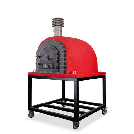 Traditional Wood Fired Brick Pizza Oven - Modern Royal w/Portable Steel Base ProForno