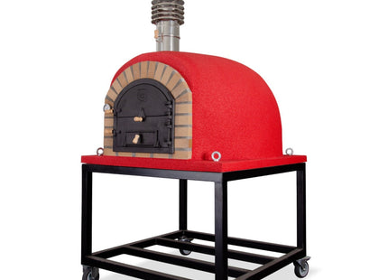 Traditional Wood Fired Brick Pizza Oven - Royal w/Portable Steel Base ProForno