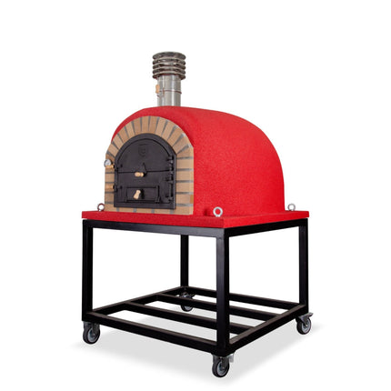 Traditional Wood Fired Brick Pizza Oven - Royal w/Portable Steel Base ProForno