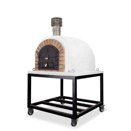 Traditional Wood Fired Brick Pizza Oven - Royal w/Portable Steel Base ProForno