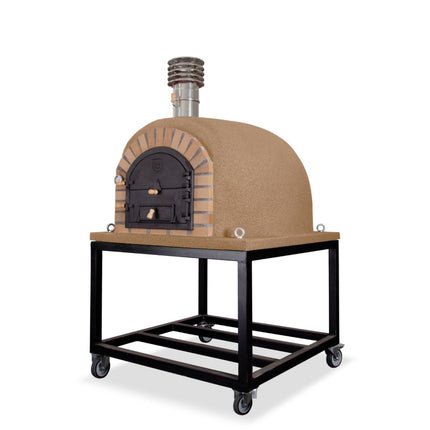 Traditional Wood Fired Brick Pizza Oven - Royal w/Portable Steel Base ProForno