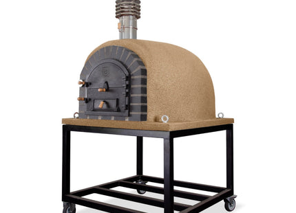 Traditional Wood Fired Brick Pizza Oven - Modern Royal w/Portable Steel Base ProForno