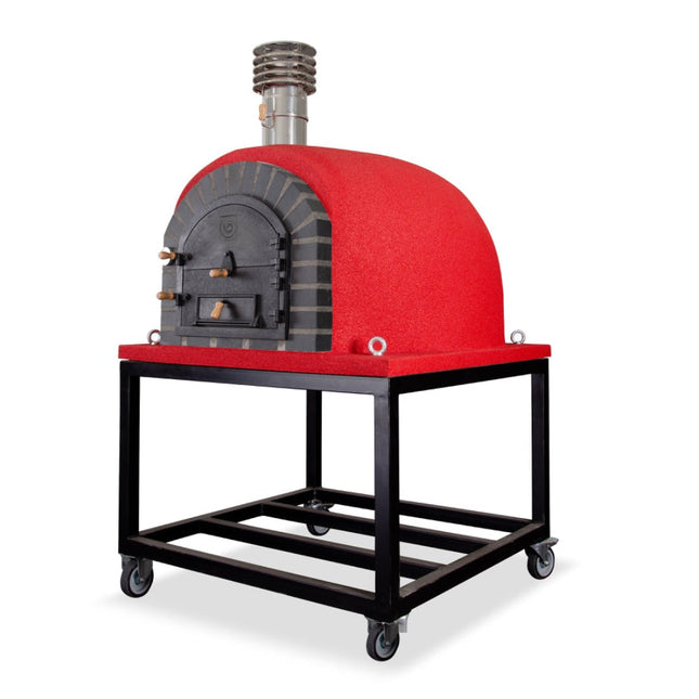 Traditional Wood Fired Brick Pizza Oven - Modern Royal w/Portable Steel Base ProForno