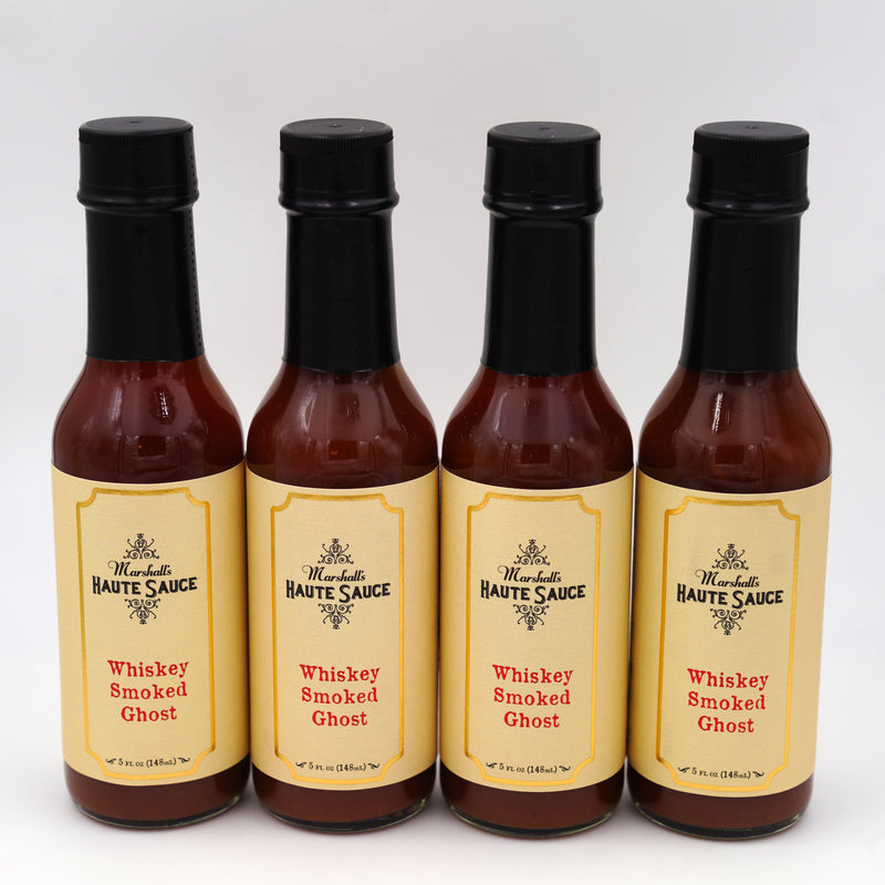 Hot Ones Season 22- Uncle Nearest Whiskey Smoked Ghost 4-Pack- hot ones sauces- sauce gift set