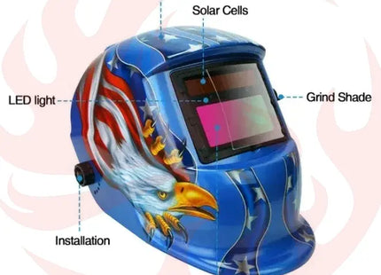 Solar Auto-Darkening Welding Helmet | Shade 9-13 | Eye Protection That Actually Works - Phoenix Fire Art Store