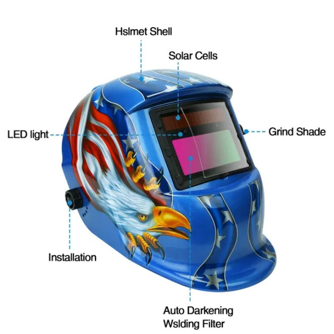 Solar Auto-Darkening Welding Helmet | Shade 9-13 | Eye Protection That Actually Works