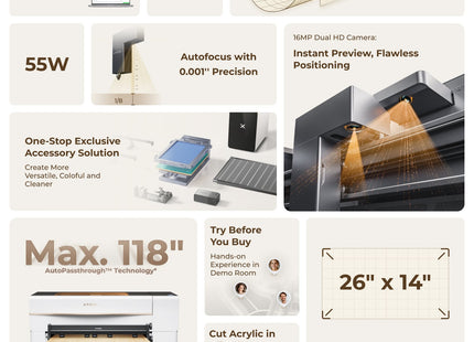 xTool P2S 55W Desktop CO2 Laser Cutter xTool