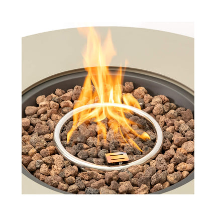 Alora Premium 36-Inch Round Outdoor Iron Patio Fire Pit Table With Metal Cover (SAK71954)