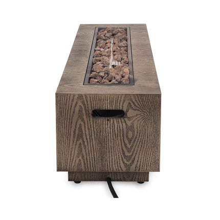 Alora 48" Outdoor Propane Fire Pit Table - 50,000 BTU Rectangle Gas Fire Pit with Lava Rocks