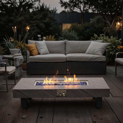 Alora 54-Inch Modern Outdoor Propane Fire Pit Table With Waterproof Cover (SAK42628)