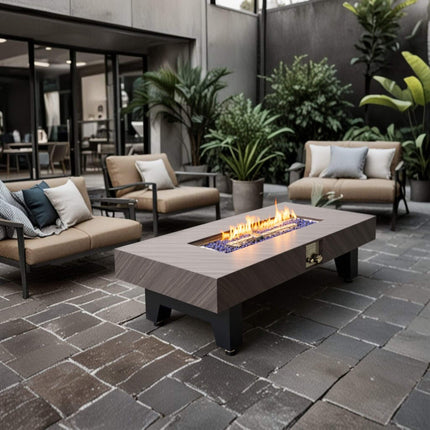 Alora 54-Inch Modern Outdoor Propane Fire Pit Table With Waterproof Cover (SAK42628)