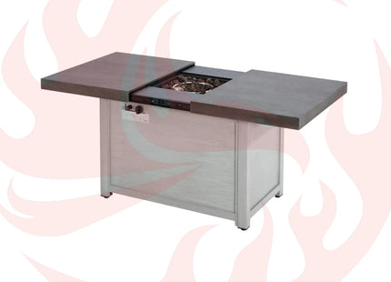 Alora Premium 50K BTU Rectangle Outdoor Aluminum Fire Pit Table (SAK70248) - Phoenix Fire Art Store