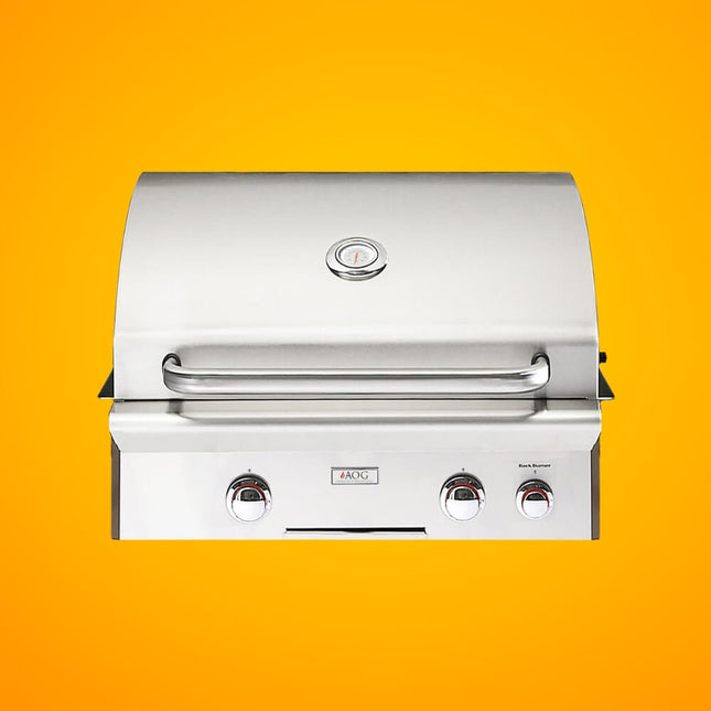 American Outdoor Grill 24NBL L-Series 2-Burner Built-In Natural Gas Grill W/ Rotisserie Kit, 24" [24NBL] (SAK81425)