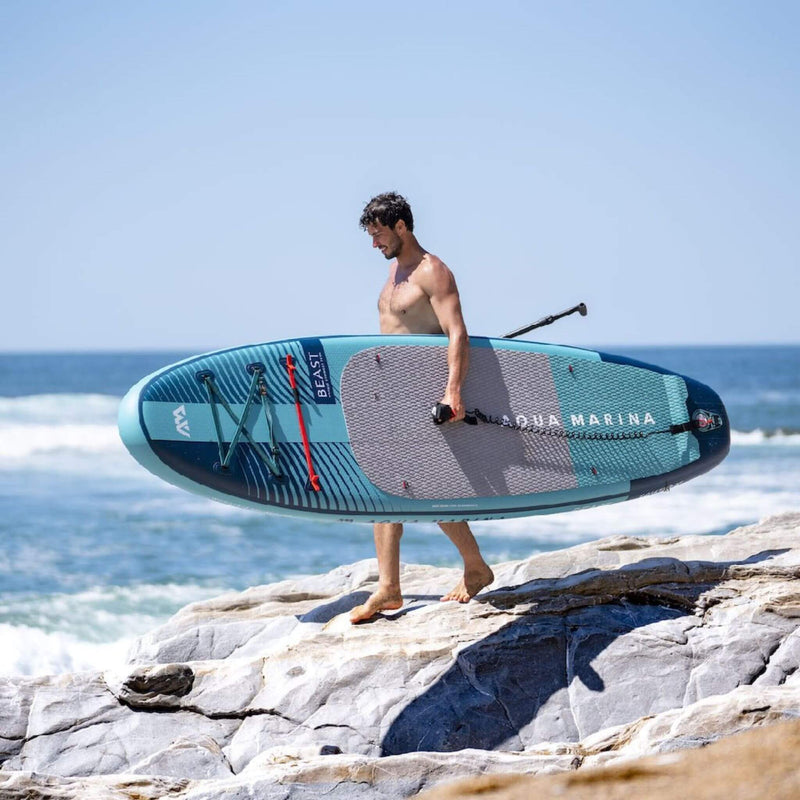 Aqua Marina Beast BT-23BEP Advanced All-Around Inflatable SUP With Carbon Hybrid Paddle, 10FT (SAK89512)
