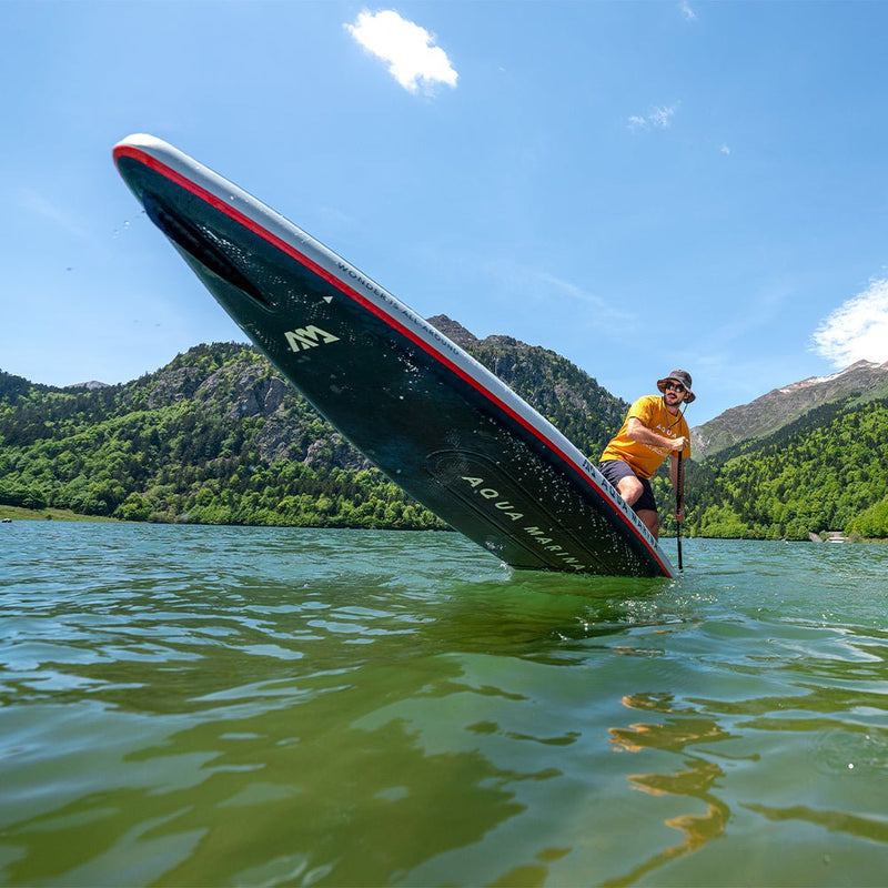 Aqua Marina Hyper BT-23HY02 Navy Touring SUP With Hydrodynamic Rail Edges & Adjustable Bungee, 12FT (SAK23285)