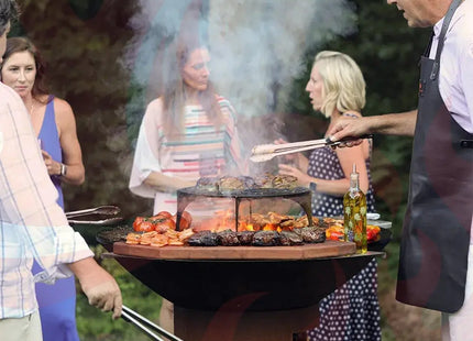 Arteflame Classic 40″ — Storage Base Flat-Top Grill & Fire Bowl (CORTEN Steel) - Phoenix Fire Art Store