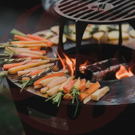 Arteflame Classic 40″ — Storage Base Flat-Top Grill & Fire Bowl (CORTEN Steel) - Phoenix Fire Art Store