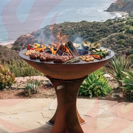 Arteflame XXL 40" Flat Top Grill - High Euro Base - Phoenix Fire Art Store
