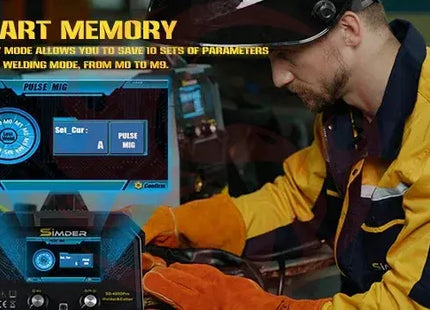 SSIMDER Aluminum MIG Welder Pulse MIG/MAG/HF TIG/Stick/Pilot ARC Plasma Cutter 200A Welding Machine SD4050Pro 10 in 1 Welder Cut - Phoenix Fire Art Store