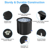 97Gal Ice Bath Tub With Cover for Cold Water Therapy, 660LBS Load Capacity 33.46x33.46x29.52in