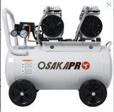 2.5HP Silent Air Compressor 13 Gallon - Oil-Free Portable Powerhouse with Wheels