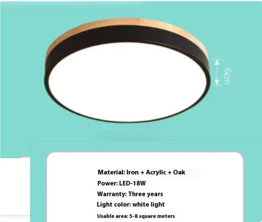 Modern Wooden Ceiling Lamp | Cozy Bedroom Light - Phoenix Fire Art Store