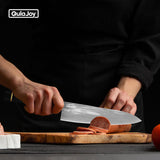 Qulajoy 8 Inch - Hand Forged Swedish Sandvik Steel Gyuto Chef Knife - Classic Octagonal Handle - Phoenix Fire Art Store