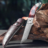 The Red-handled Fu Hand Handle Meat Knife - Phoenix Fire Art Store