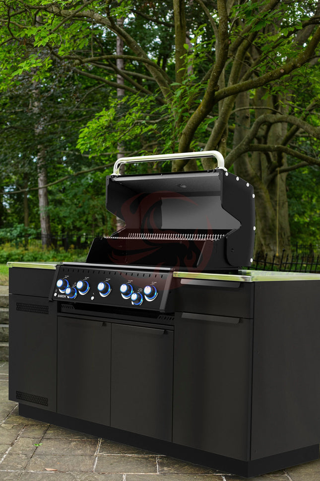 Broil King Baron 590i 5-Burner Gas Grill With Rotisserie & Side Burner - Shadow - Phoenix Fire Art Store