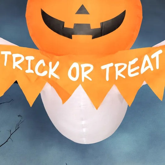 Pumpkin Ghost Witch Inflatable Halloween Decoration