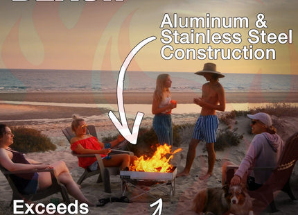 Fireside Outdoor Pop-Up Fire Pit & Heat Shield Bundle - Phoenix Fire Art Store