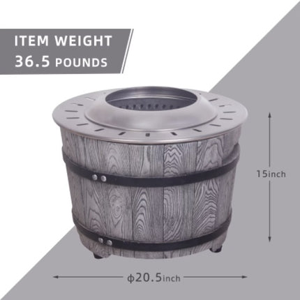 Smokeless Fire Pit Fueled By Wood Pellets, branches, wood/with a Woody Appearance - Phoenix Fire Art Store