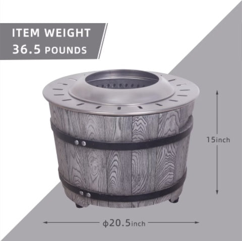 Smokeless Fire Pit Fueled By Wood Pellets, branches, wood/with a Woody Appearance - Phoenix Fire Art Store